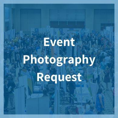 A button that leads to a landing page with information and a request form for all Event Photography Request needs.